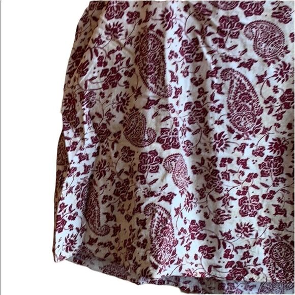 Forever 21 Red & White Floral Racer Back Lace Crop Top  Paisley Crochet size M - Picture 7 of 13